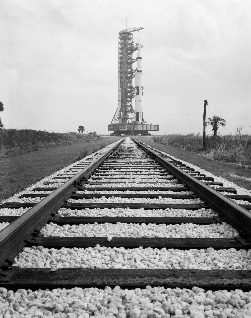 Figure 1: Apollo 6 Saturn V during rollout. Source: Project Apollo Archive