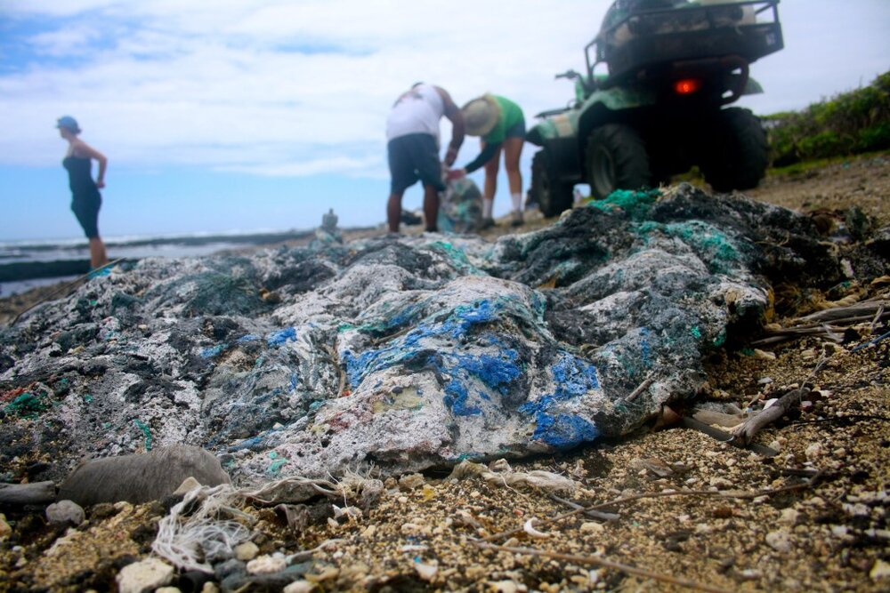 Plastic-rock-thing, Kamilo Beach, Hawai’i island, 2011. Photo by Alex Zahara.